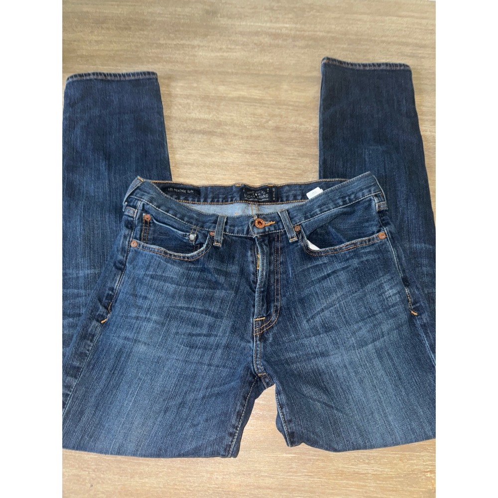 Lucky Brand 121 Heritage Slim Jeans Mens 30x30 Dark Wash Denim Blue 7M12030